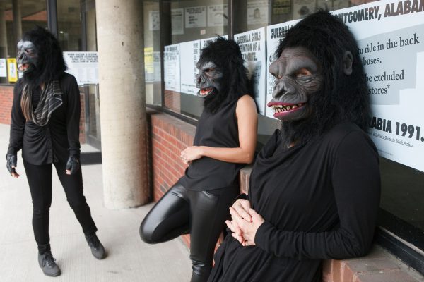 Guerrilla Girls at the Abrons Art Center, 2015. Photo © Andrew Hinderaker