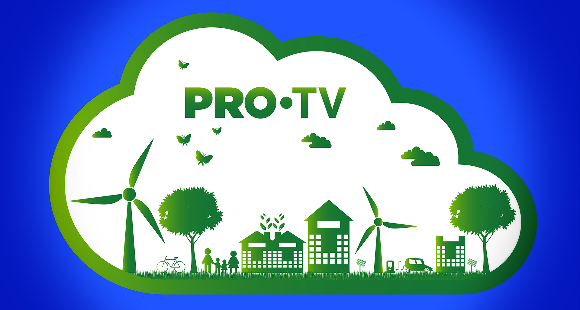 ecology concept.Green cities help the world with eco-friendly co